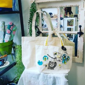 ハギレ市 ミニワークショップ①デコレーションBAG - mishin studio ROE
